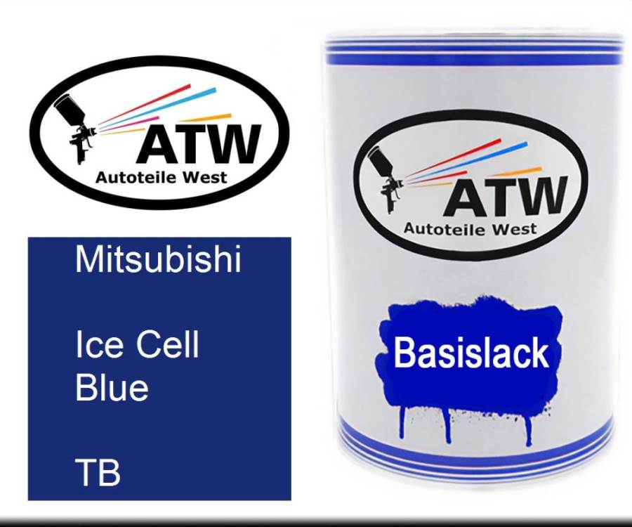 Mitsubishi, Ice Cell Blue, TB: 500ml Lackdose, von ATW Autoteile West.